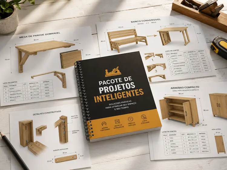 Pacote de Projetos Inteligentes — planos de marcenaria